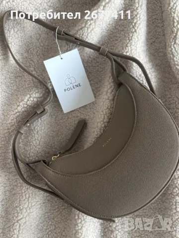 Polene дамска чанта в бежово, снимка 2 - Чанти - 48536674