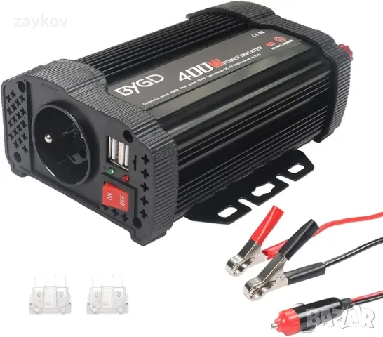 BYGD 12 V 220 V 400 W конвертор, 12 V Трансформатор за автомобилна запалка 12 V DC към 230 V