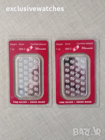 1 oz кюлче 999 чисто сребро Argor-Heraeus Швейцария - налични 2 бр., снимка 6 - Нумизматика и бонистика - 53333699