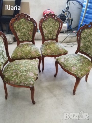 Продавам 4 броя столове в бароков стил , снимка 3 - Столове - 44390843
