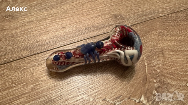 Единствена по рода си стъклена суха лула, боросиликат. Отлична!, снимка 4 - Антикварни и старинни предмети - 51991438