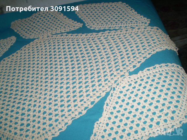 Комплект от пет плетени на една кука тишлайфери, снимка 6 - Покривки за маси - 34730368