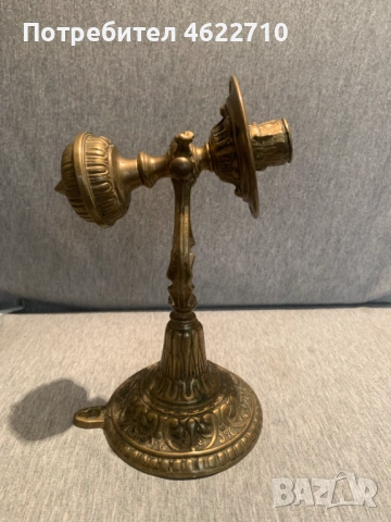  стар  месингов корабен аплик свещникк , снимка 5 - Антикварни и старинни предмети - 53487389