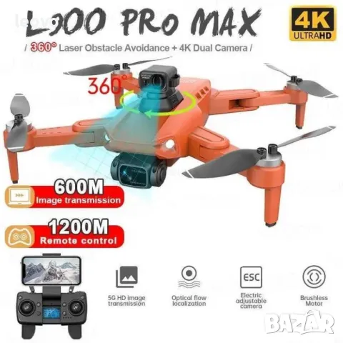 Дрон L900 SE MAX 4K, лазерен сензор, 3 батерии + кейс, снимка 17 - Дронове и аксесоари - 43754824