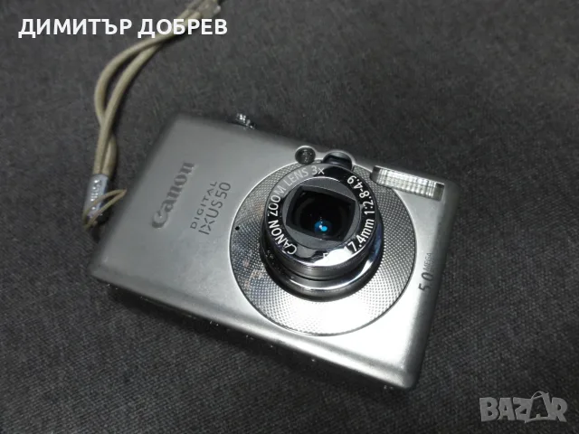 ЦИФРОВ ФОТОАПАРАТ CANON DIGITAL IXUS 50 5.0MP CCD DIGITAL CAMERA Y2K DIGICAM, снимка 5 - Фотоапарати - 55722648