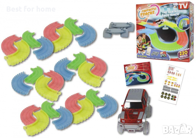 Фантастично състезателно трасе- кола и писта 162 части, снимка 3 - Коли, камиони, мотори, писти - 36243351