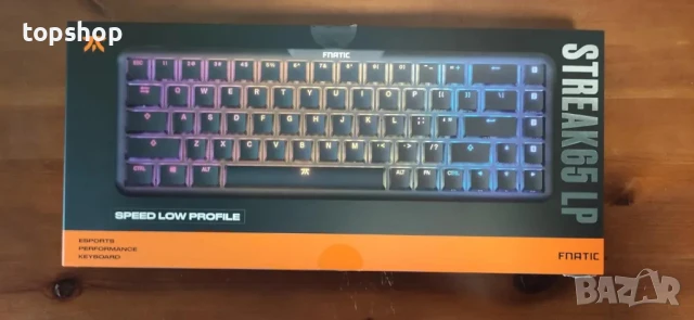 НОВА супер бърза клавиатура за електронни спортове Fnatic STREAK65 LP Черна, снимка 8 - Клавиатури и мишки - 50542375