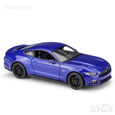 Ford Mustang GT 2015 - мащаб 1:24 на Welly моделът е нов в кутия, снимка 1 - Колекции - 39511785