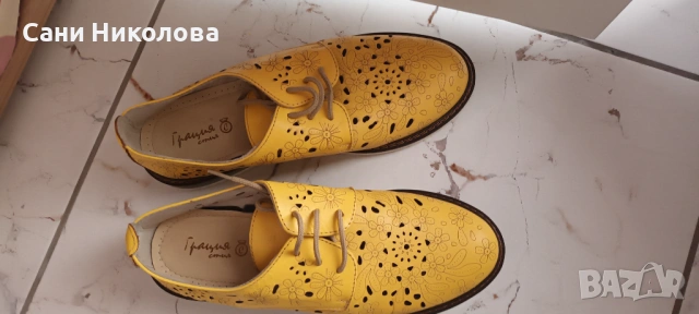 НОВИ Дамски обувки 37 размер кожа , снимка 4 - Дамски ежедневни обувки - 47685510