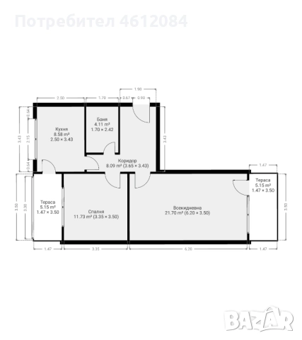 Двустаен апартамент в Ботунец 2 – от собственик