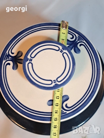 немски керамичен съд с похлупак Rosenthal Siena blue цвят кобалт 33/4, снимка 6 - Сервизи - 53409670