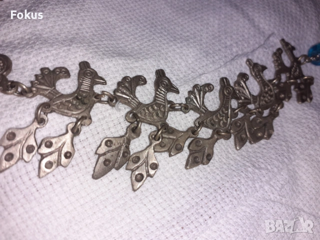 Възрожденски накит с пиленца за носия трепка кучка, снимка 6 - Антикварни и старинни предмети - 53280402