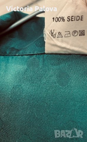 Разкошна пижамна риза MANTONI 100% коприна, снимка 7 - Ризи - 41381489