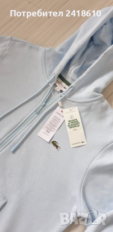 Lacoste Classic Fit Full Zip Hoodie Mens Size 4 - M НОВО! ОРИГИНАЛ! Мъжка Качулка с цял цип!, снимка 11 - Спортни дрехи, екипи - 53203721