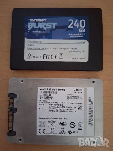 intel ssd 535 series 240gb-35.00лв,Patriot 2.5'' ssd 240gb 6bg/s sata iii -35.00лв, снимка 2 - Твърди дискове - 52746210