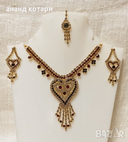 16 Комплект - колие с обеци и тика S16-18-19, снимка 2 - Бижутерийни комплекти - 39024629