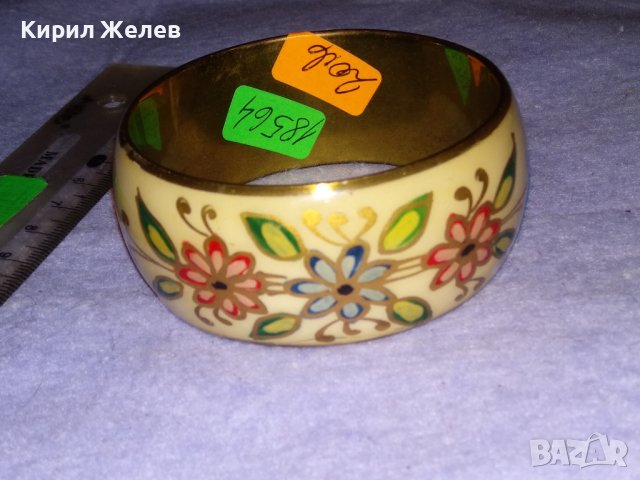 БРОНЗИРАНА РЪЧНО ФЛОРАЛНО ИЗРИСУВАНА ВИНТИДЖ - АРТ ГРИВНА 16710, снимка 9 - Гривни - 41267948