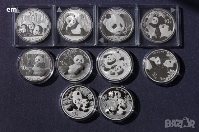 Панда, Panda, инвестиционно сребро, 1 oz.