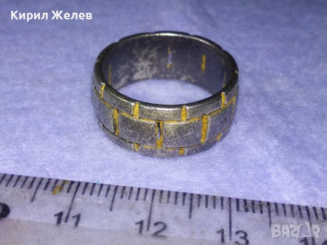 Стар ВИНТИДЖ АРТ МОДЕЛ СРЕБЪРЕН ПРЪСТЕН ПАТИНИРАНО СРЕБРО 925 Тип ХАЛКА РЪЧНА РЯДКА ИЗРАБОТКА 39988, снимка 10 - Пръстени - 42657068