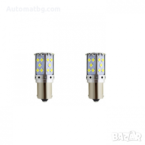 Комплект диодни крушки Automat, Led, CANBUS, BA15S, 2бр