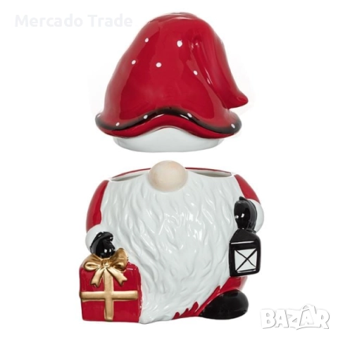 Коледен буркан за бисквитки Mercado Trade, Джудже, снимка 2 - Кутии за храна - 52462816