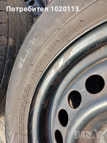 Джанти с гуми за Хонда джаз 4х100, снимка 2 - Гуми и джанти - 52838740