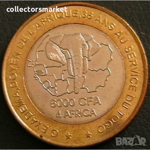 6000 франка 2003, Того, снимка 2 - Нумизматика и бонистика - 38722762