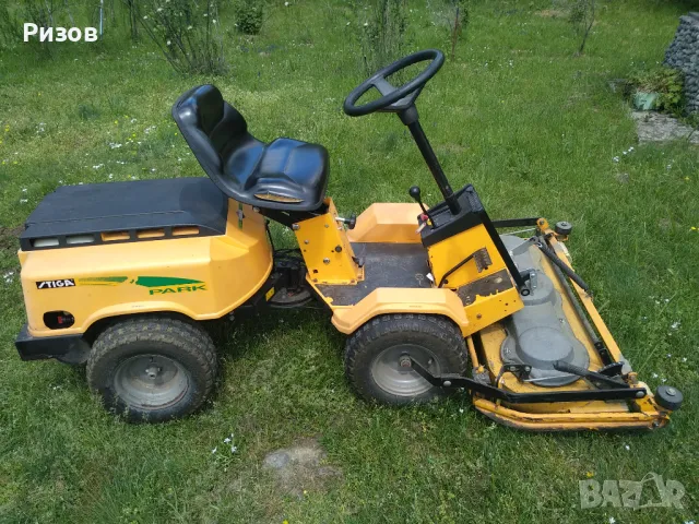 Косачка Stiga Park  с казан от неръждавейка, снимка 4 - Градинска техника - 50108744