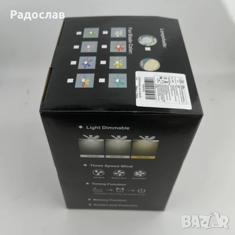 Модерна вентилаторна лампа с форма на цвете,LED осветление , снимка 5 - Лед осветление - 51027815