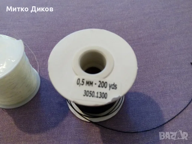 Конци влакно за бижута гердани гривни черен 0.5мм 200 ярда или 183метра и бял 100метра, снимка 3 - Изработка на бижута и гривни - 55992284