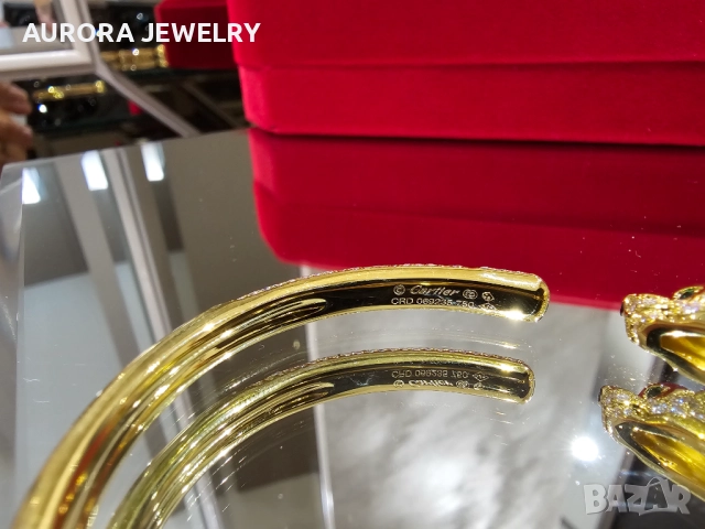CARTIER Panthere de Cartier Gold Diamonds Дамска Гривна, снимка 6 - Гривни - 52854880