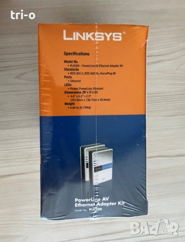 Powerline адаптерен комплект LINKSYS PLK200, снимка 4 - Мрежови адаптери - 41551163