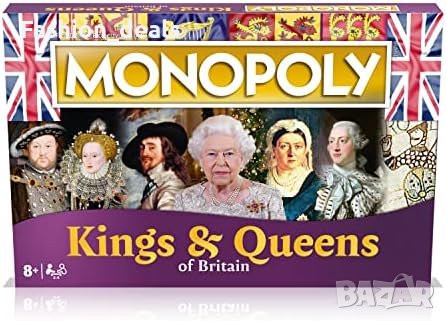 Нова Настолна игра Монополи за деца Кралете и Кралиците на Великобритания Възраст 8+ Подарък, снимка 6 - Други игри - 41284621