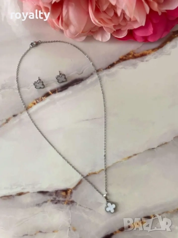 Сет/Комплект JL Famous Clover Silver, снимка 5 - Бижутерийни комплекти - 52837805