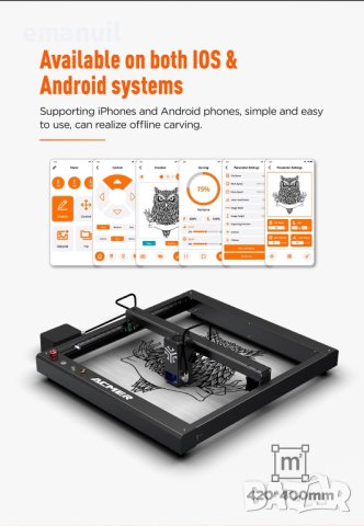 ACMER P2 10W 800лв 20W 2600лв 33W 2200лв CNC лазер лазерно гравиране рязане метал, снимка 9 - Други машини и части - 40306414
