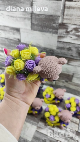 Сладки малки мечета в жълто и лилаво!, снимка 5 - Декорация за дома - 53201471