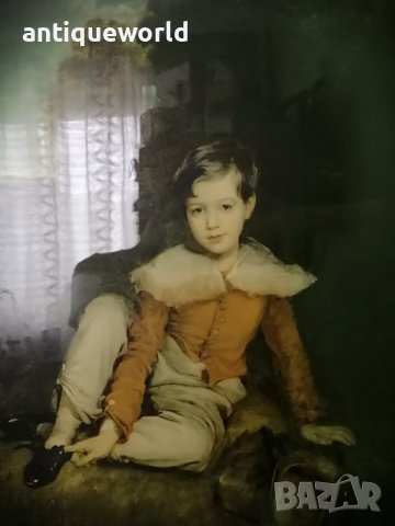 Барокова Картина " Момче"  Томас Лорънс (1769г.-1830г.), снимка 2 - Антикварни и старинни предмети - 41595448