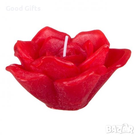 Ароматна свещ с цветя Червена 3D Роза 