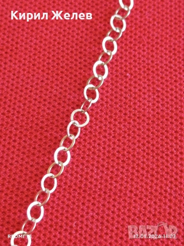 Сребърно колие плетка тип Белчер елегантен стилен дизайн 52658, снимка 2 - Колиета, медальони, синджири - 53070573