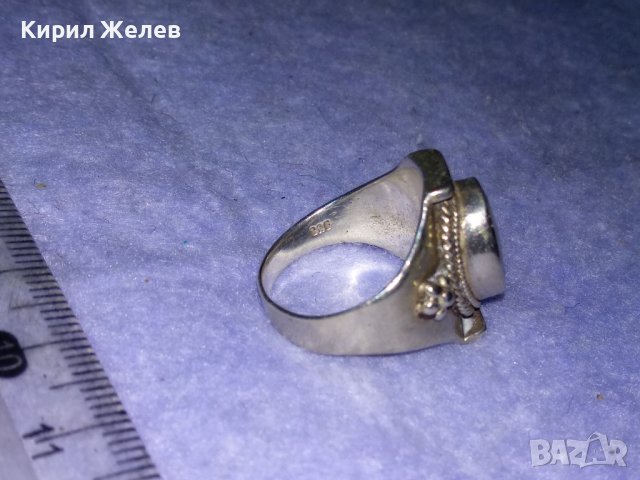 ИН и ЯН Емайлиран СРЕБЪРЕН ПРЪСТЕН ВИСОКА ПРОБА СРЕБРО Стара ХУДОЖЕСТВЕНА РЪЧНА ИЗРАБОТКА 38434, снимка 8 - Антикварни и старинни предмети - 41387553