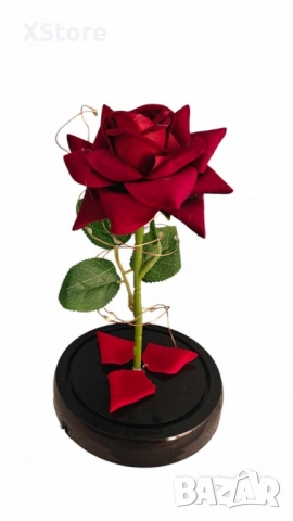 Красива осветена роза в стъкленица с красива подаръчна кутия, снимка 3 - Подаръци за жени - 51857499