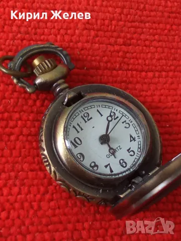 Мини джобен часовник красива орнаментика перфектно състояние 44911, снимка 13 - Джобни - 45382276