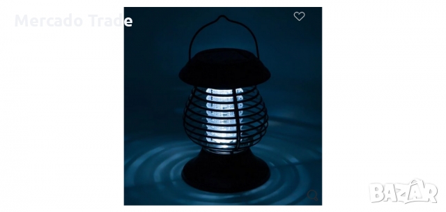 Соларен фенер, LED 1.2V против насекоми 2 в 1, Черен , снимка 3 - Соларни лампи - 36031931