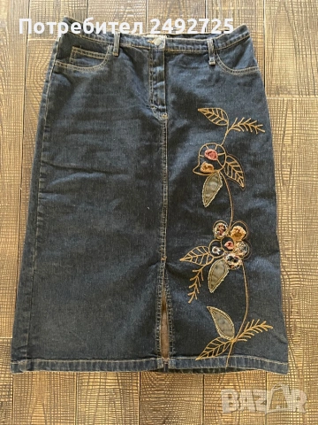 Пола дънкова дълга къса различни, снимка 3 - Палта, манта - 51555921