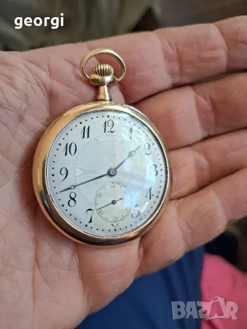 швейцарски златен джобен часовник Longines 