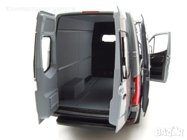 Mercedes-Benz Sprinter 2018 микробус - мащаб 1:18 на Norev  моделът е нов в кутия, снимка 10 - Колекции - 56196304