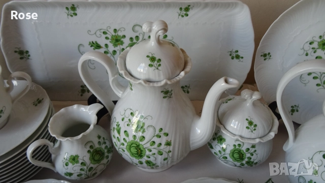 Royal Tettau Grüne Blume Porzellan – изключително бял, фин, костен порцелан, снимка 11 - Сервизи - 51588903
