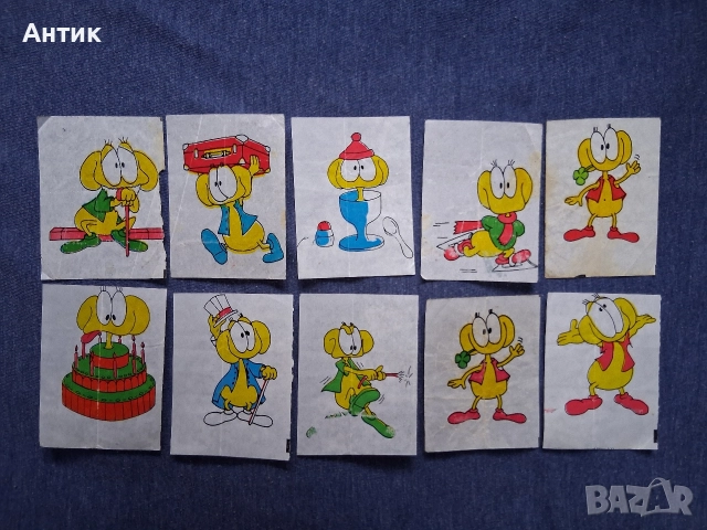 ЛОТ Стари Картинки от Дъвки 150 Броя / Spiderman Pilly Mickey Pink Panther Lucky Luke Kiwi Bombibom, снимка 8 - Колекции - 52637116