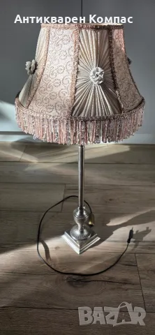 Луксозна голяма винтидж настолна лампа 70 см – Викториански стил с механизъм за накланяне, работеща