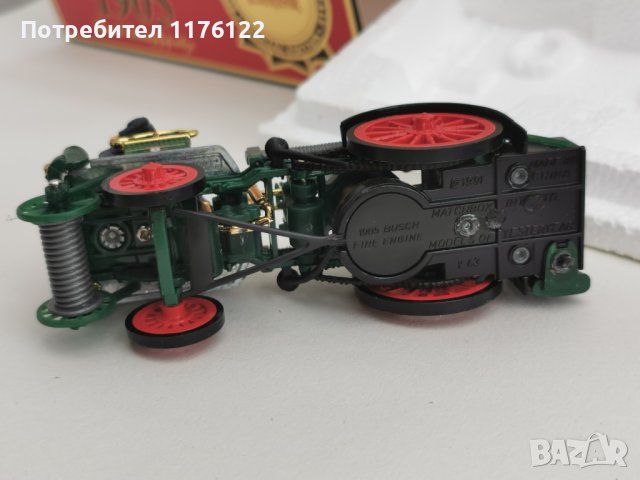 Matchbox MOY YS-43 1905 Busch Self Propelled Fire Engine Мачбокс Пожарна Кола Олдтаймер, снимка 14 - Колекции - 41524945